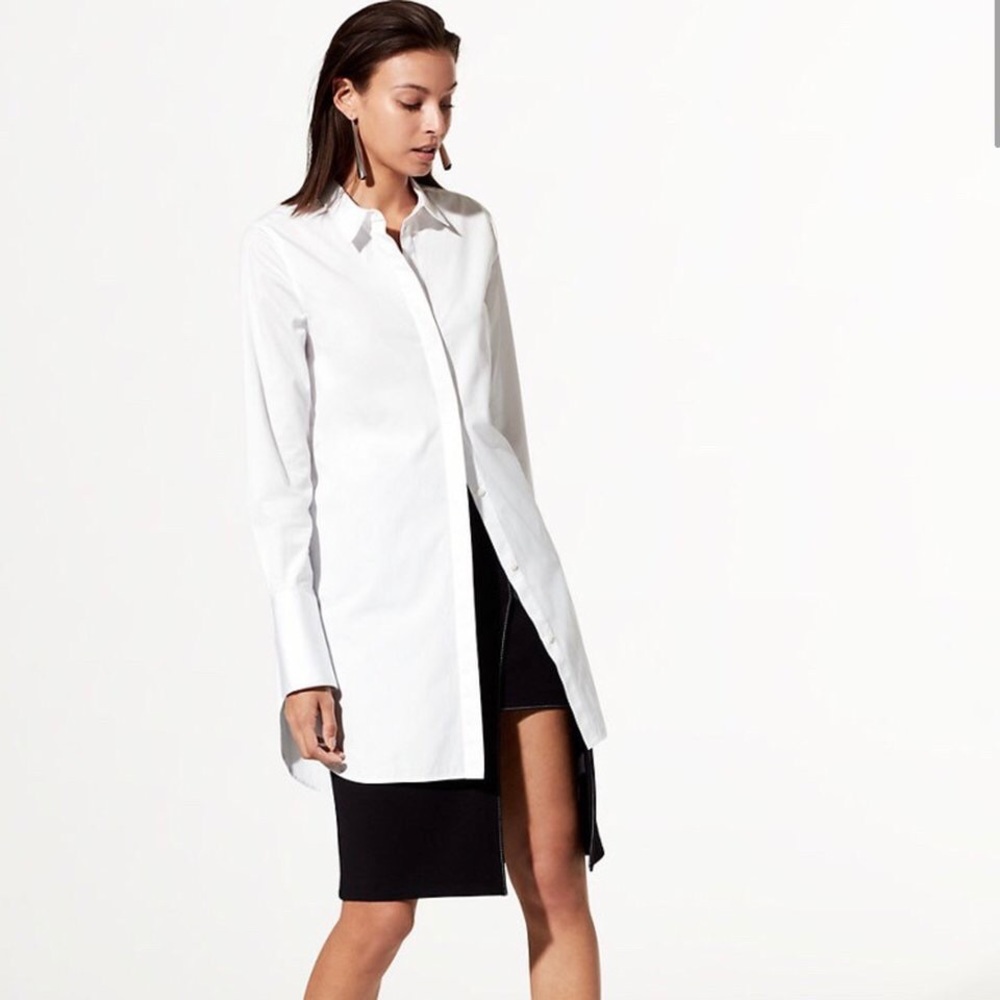 Aritiza Babaton Carleton white shirt dress
